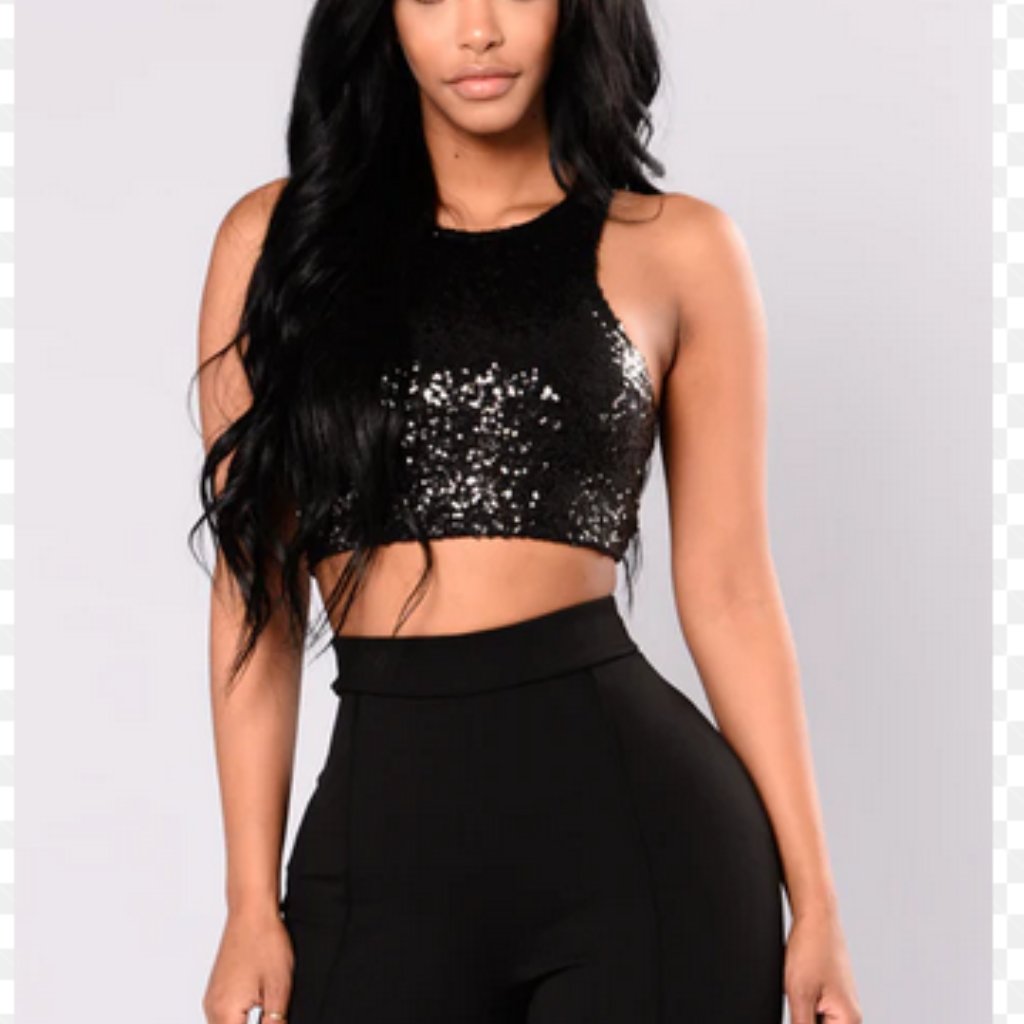 Sequin Crop Tank Top